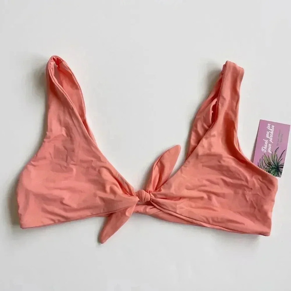 Dippin Daisys Muse Front Tie Bikini Top Large NWOT - Picture 2 of 5